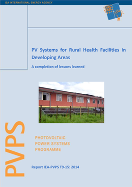PV Systems for Rural Health Facilities in Developing Areas