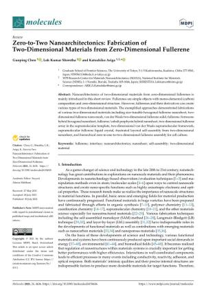 Fabrication of Two-Dimensional Materials from Zero-Dimensional Fullerene