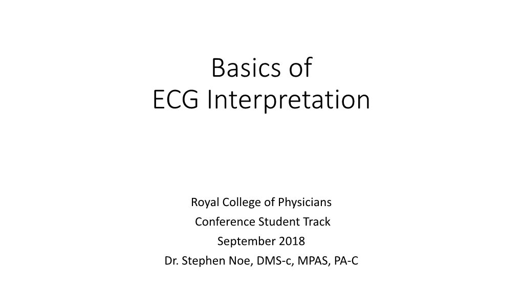 ECG Interpretation