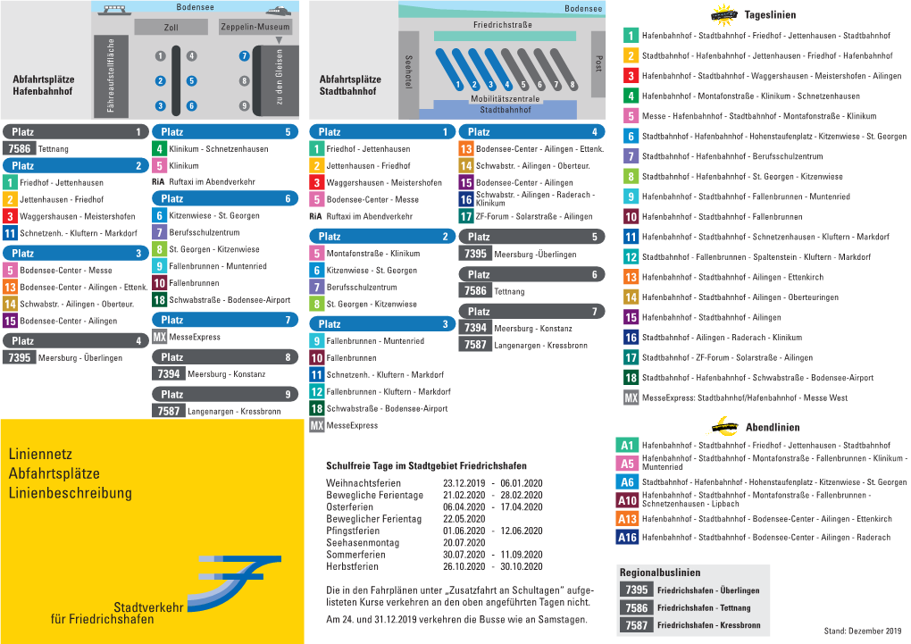 Liniennetz Abfahrtsplätze Linienbeschreibung