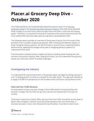 Placer.Ai Grocery Deep Dive - October 2020