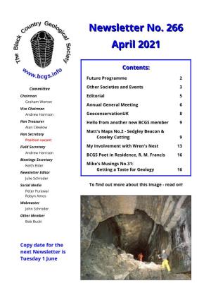 Newsletter No. 266 April 2021