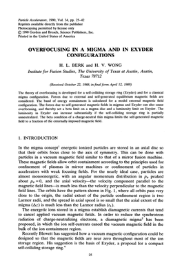 Overfocusing in a Migma and in Exyder Configurations
