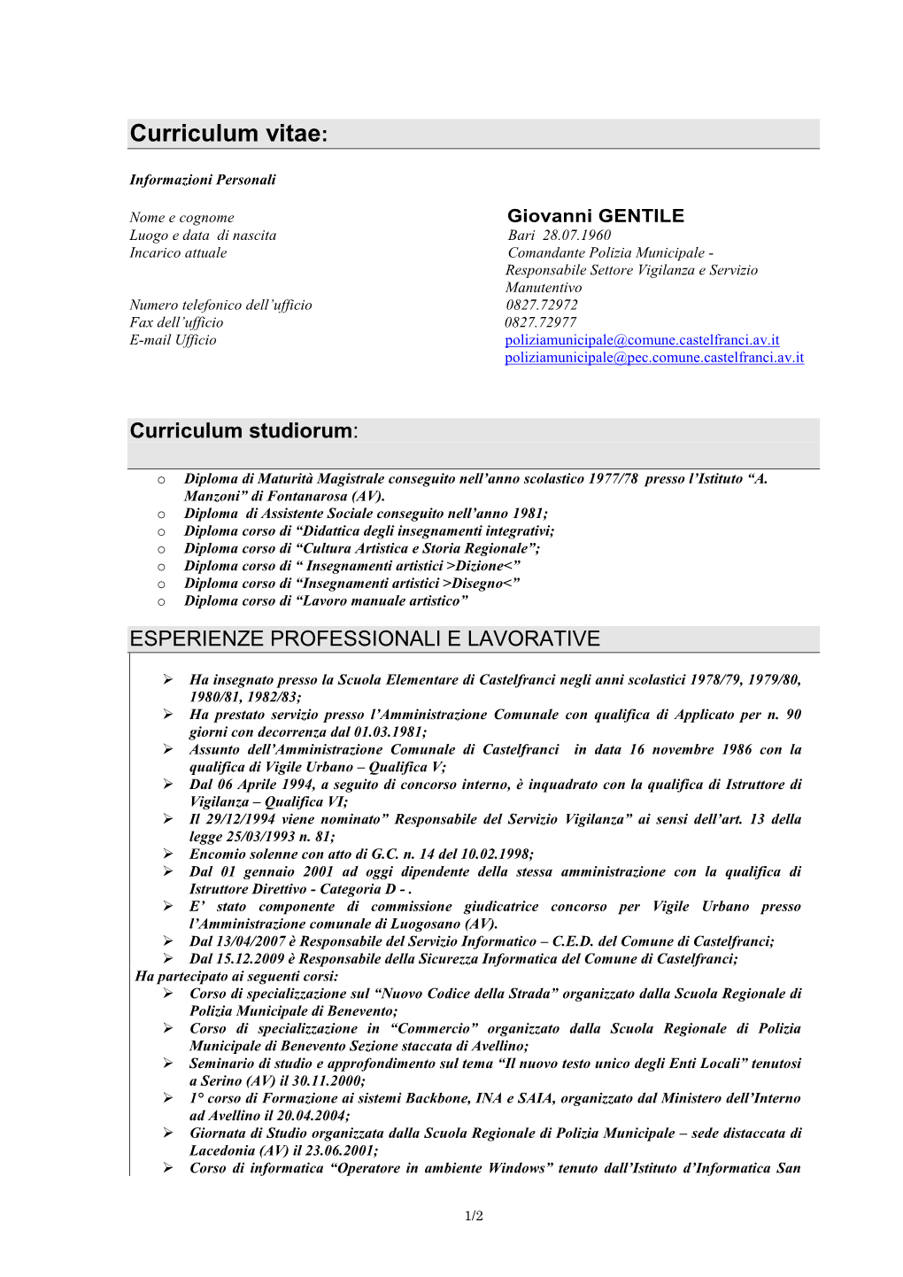 Curriculum Vitae