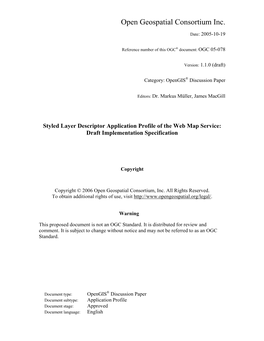 Styled Layer Descriptor Profile of the Web Map Service Implementation Specification