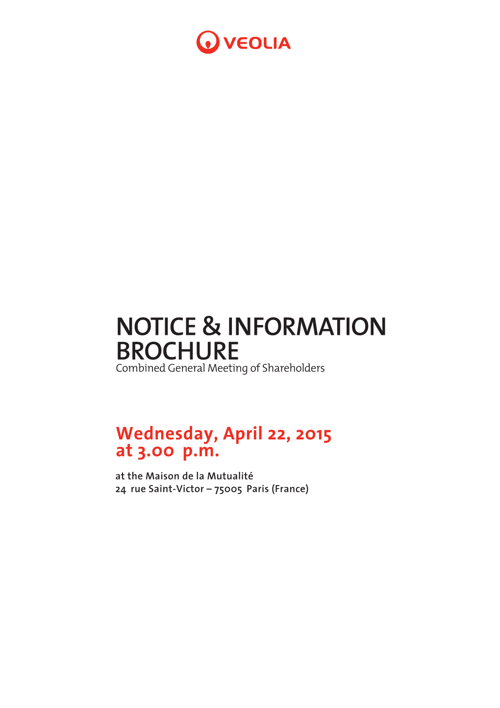 Notice & Information Brochure