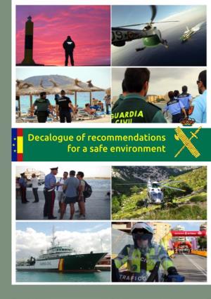 Decalogue of Recommendations for a Safe Environment