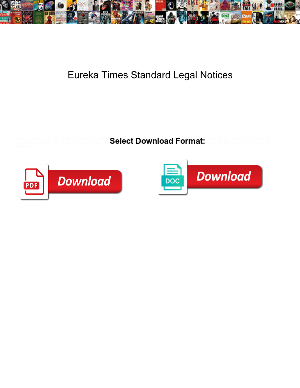 Eureka Times Standard Legal Notices