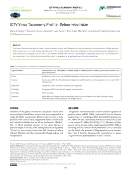 ICTV Virus Taxonomy Profile: Botourmiaviridae