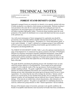 W.10 Forest Stand Density Guide