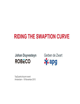Riding the Swaption Curve