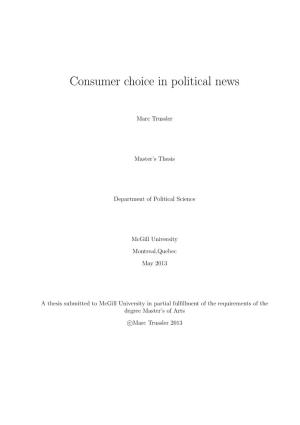 Consumer Choice in Political News