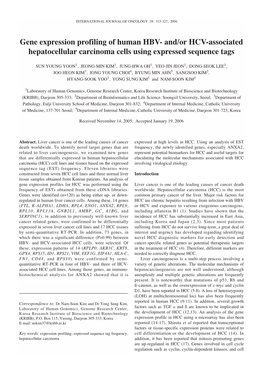 And/Or HCV-Associated Hepatocellular Carcinoma Cells Using Expressed Sequence Tags