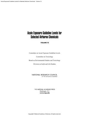 Sulfuryl Chloride Final AEGL Document
