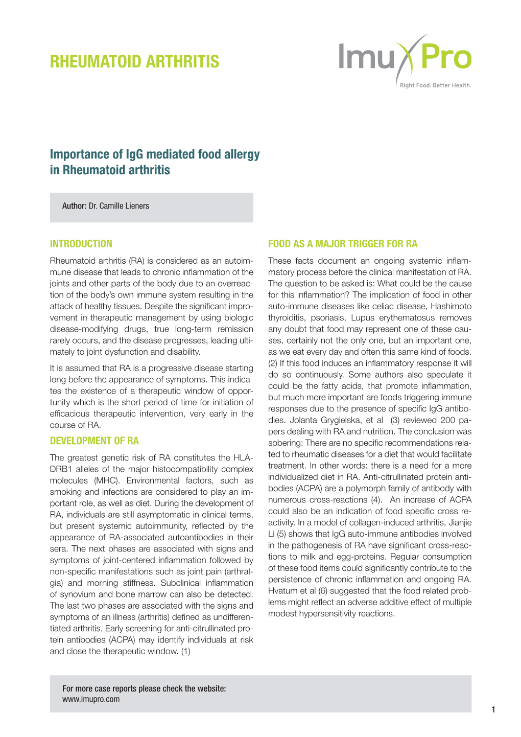 dissertation topics in rheumatoid arthritis