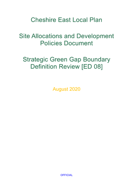 Strategic Green Gaps Boundary Definition Review