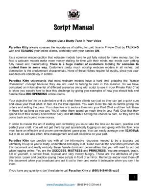 Script Manual