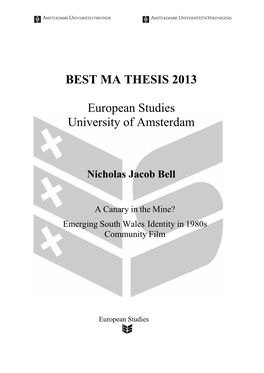 BEST MA THESIS 2013 European Studies University of Amsterdam