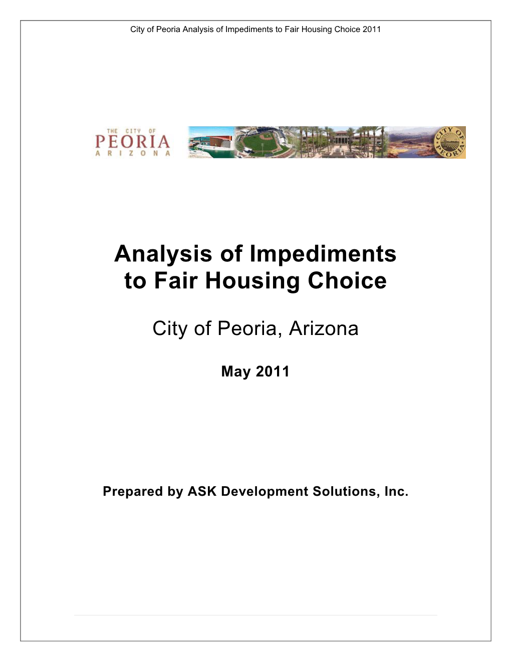 Analysis of Impediments to Fair Housing Choice 2011