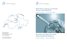 Will Climate Change the World? Science and Public Trust