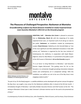 The Pleasures of Challenged Perspective: Rashomon at Montalvo
