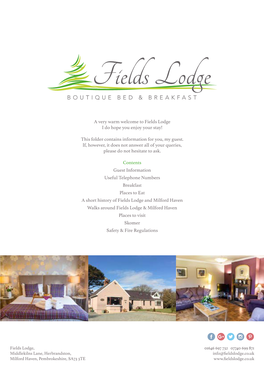 Fields Lodge Booklet 2020