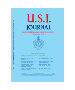 Journal of the United Service Institution of India Published by Authority of the Council