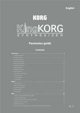 Kingkorg Parameter Guide