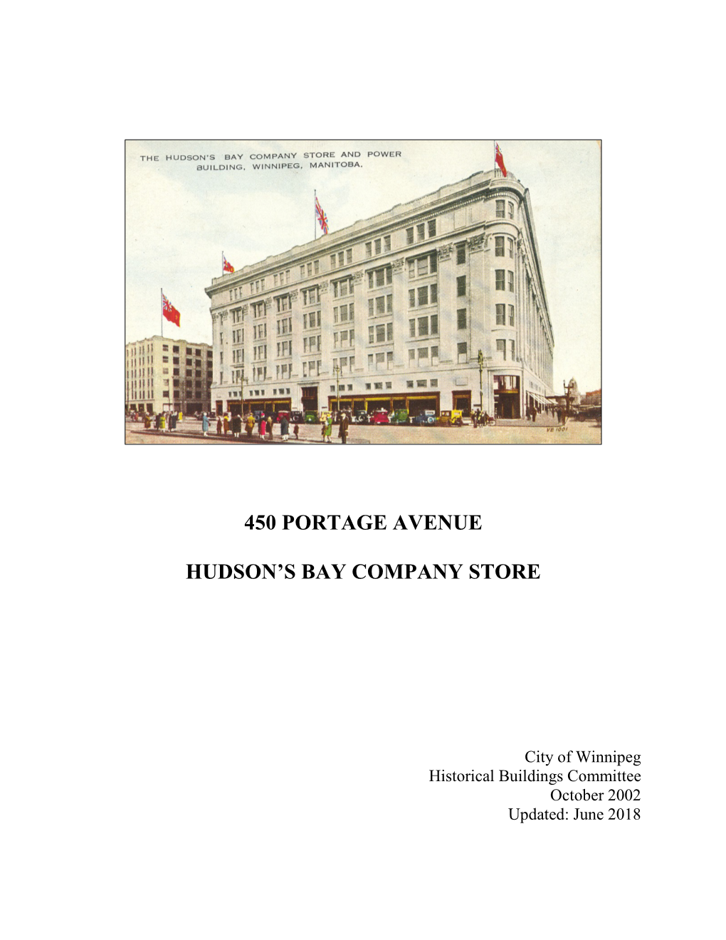 Hudson's Bay Company Store, 450 Portage Avenue