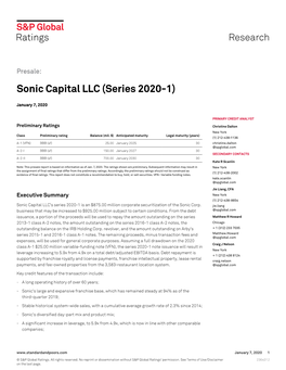 Sonic Capital LLC (Series 2020-1)