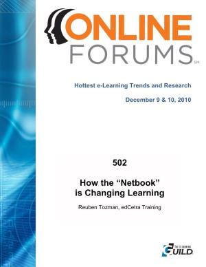 502 How the “Netbook” Is Changing Learning