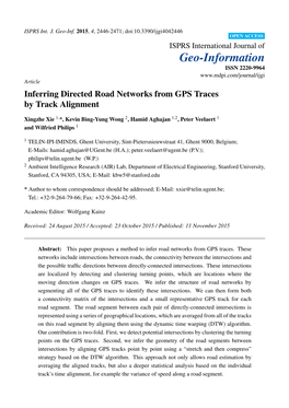 Inferring Directed Road Networks from GPS Traces by Track Alignment