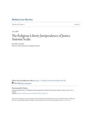 The Religious Liberty Jurisprudence of Justice Antonin Scalia Ronald J