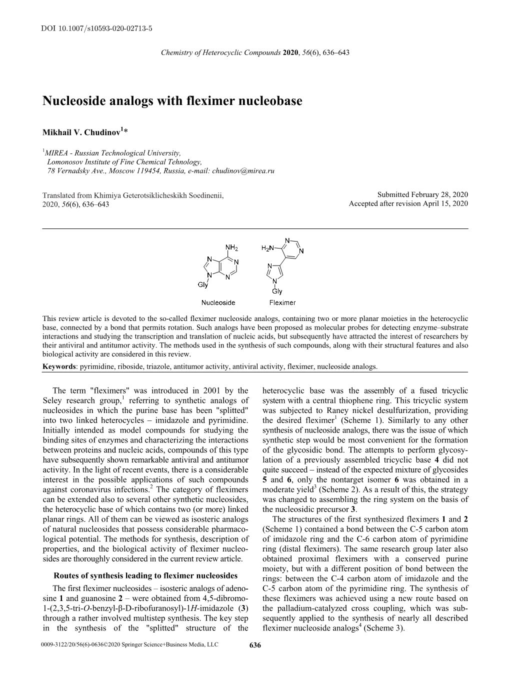 Nucleoside Analogs with Fleximer Nucleobase