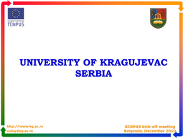 University of Kragujevac Serbia