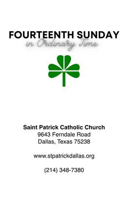 Saint Patrick Catholic Church 9643 Ferndale Road Dallas, Texas 75238