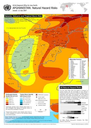 AFGHANISTAN: Natural Hazard Risks Issued: 12 July 2007