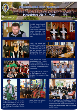 Newsletter 2017 - May Volume 23 No 3 2 June 2017