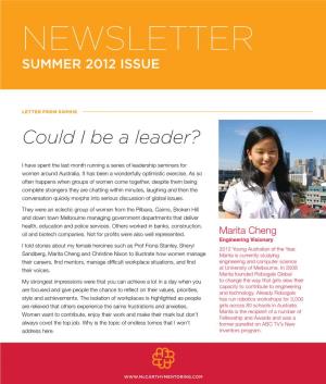 Newsletter SUMMER 2012 Issue