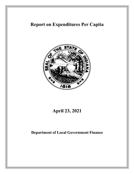 2021 Expenditure Per Capita Report