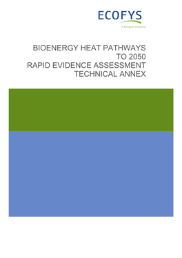 Bioenergy Heat Pathways to 2050: Rapid Evidence Assessment