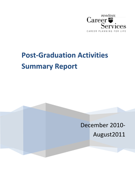 Post-Graduation Activities Summary Report