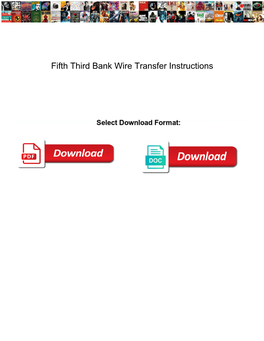 Fifth Third Bank Wire Transfer Instructions