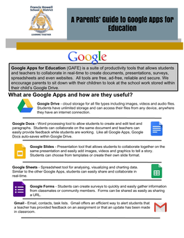 A Parents' Guide to Google Apps for Education