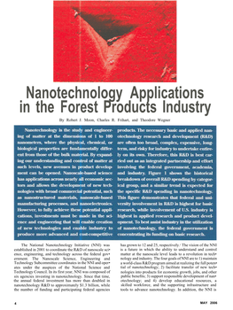 Nanotechnology Applications in the Forest Products Industry by Robert J
