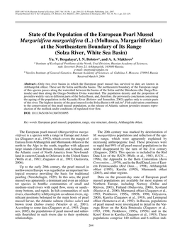 State of the Population of the European Pearl Mussel