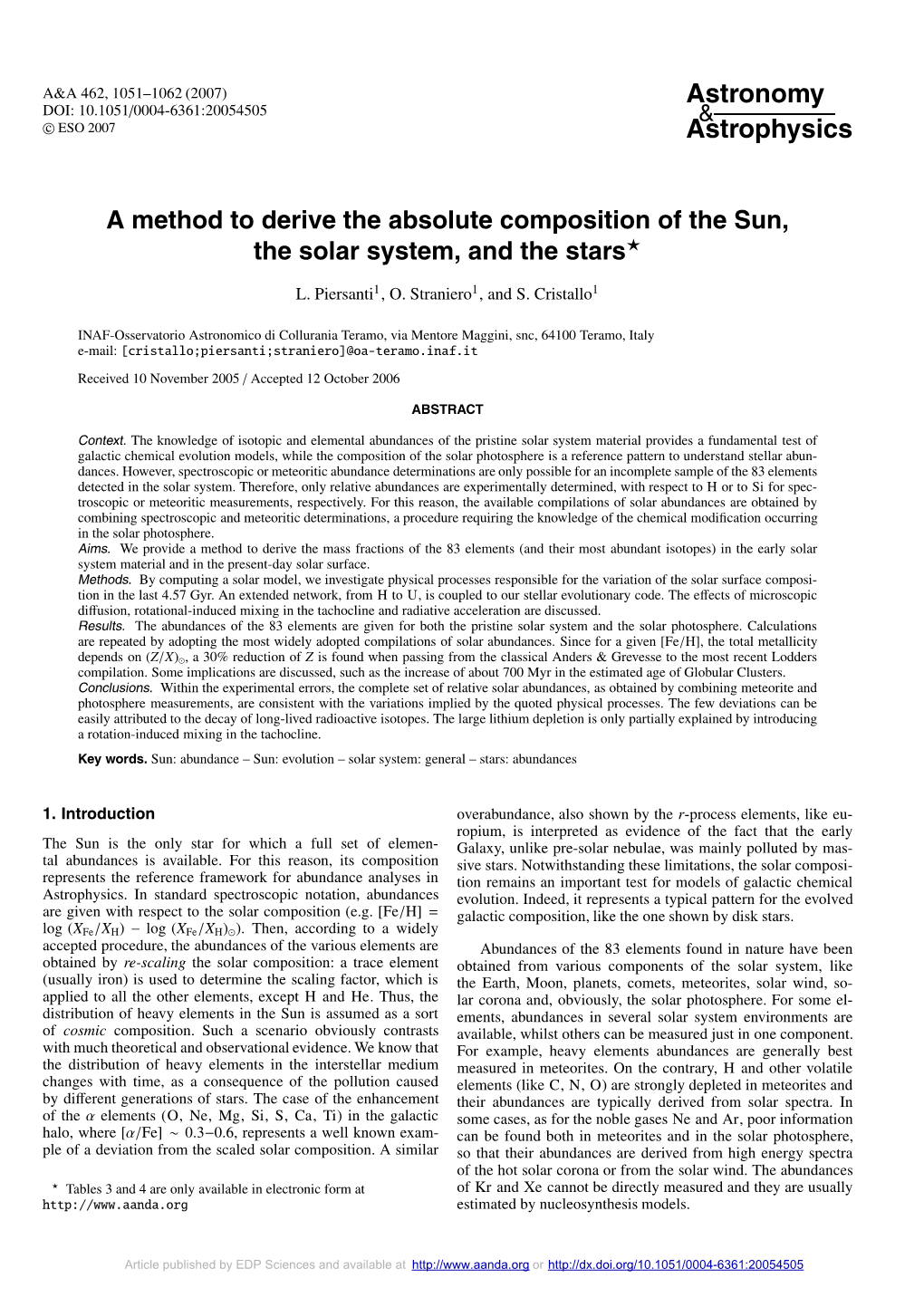 A Method to Derive the Absolute Composition of the Sun, the Solar System, and the Stars