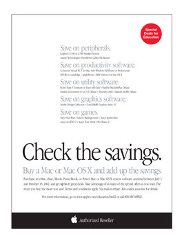 Buy a Mac Or Mac OS X and Add up the Savings