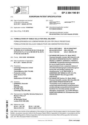 Formulations of Viable Cells for Oral Delivery