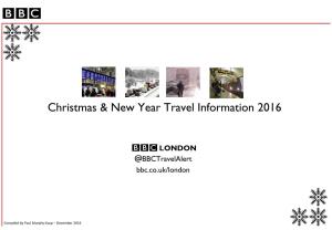 Christmas & New Year Travel Information 2016
